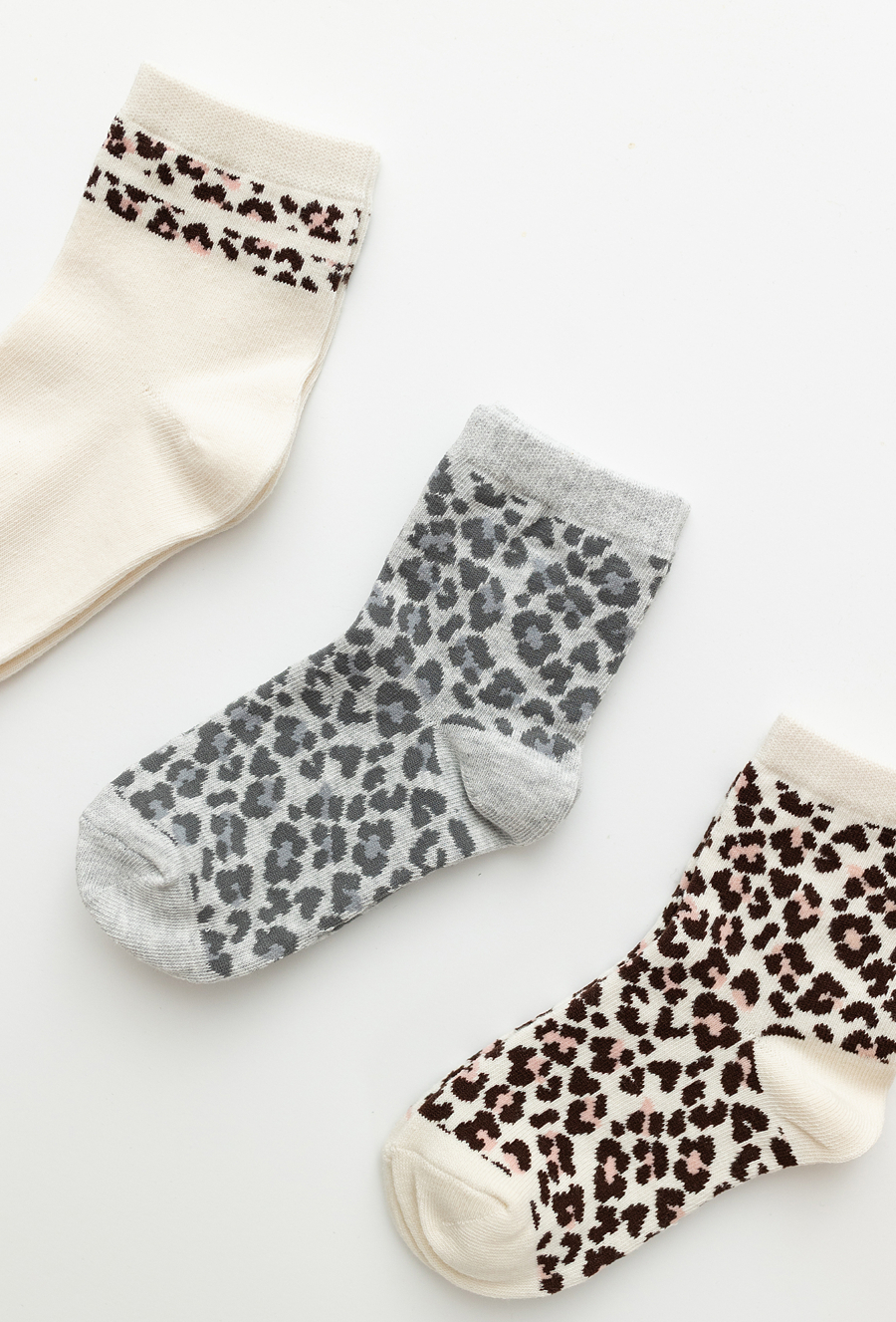 Skarpety dziewczęce 3-pak – panterka