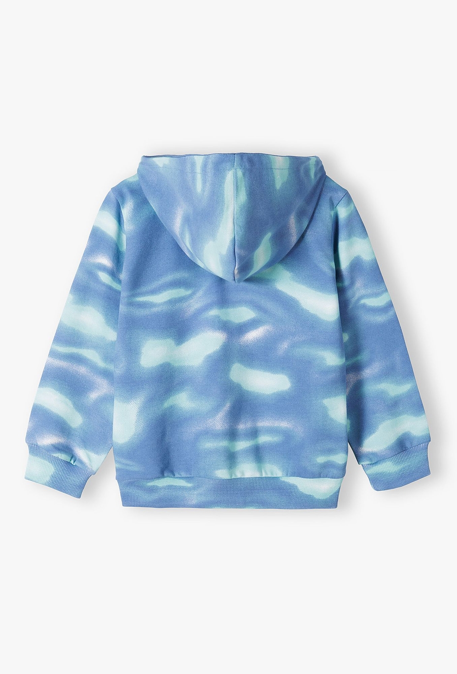 Niebieska bluza dresowa z kapturem i kieszeniami