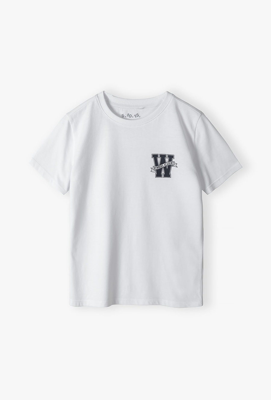 Klasyczny biały t-shirt chłopięcy