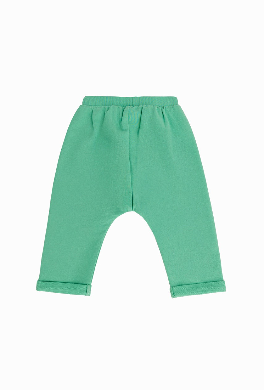 Komplet dresowy chłopięcy – zielone spodnie i bluza z haftem.