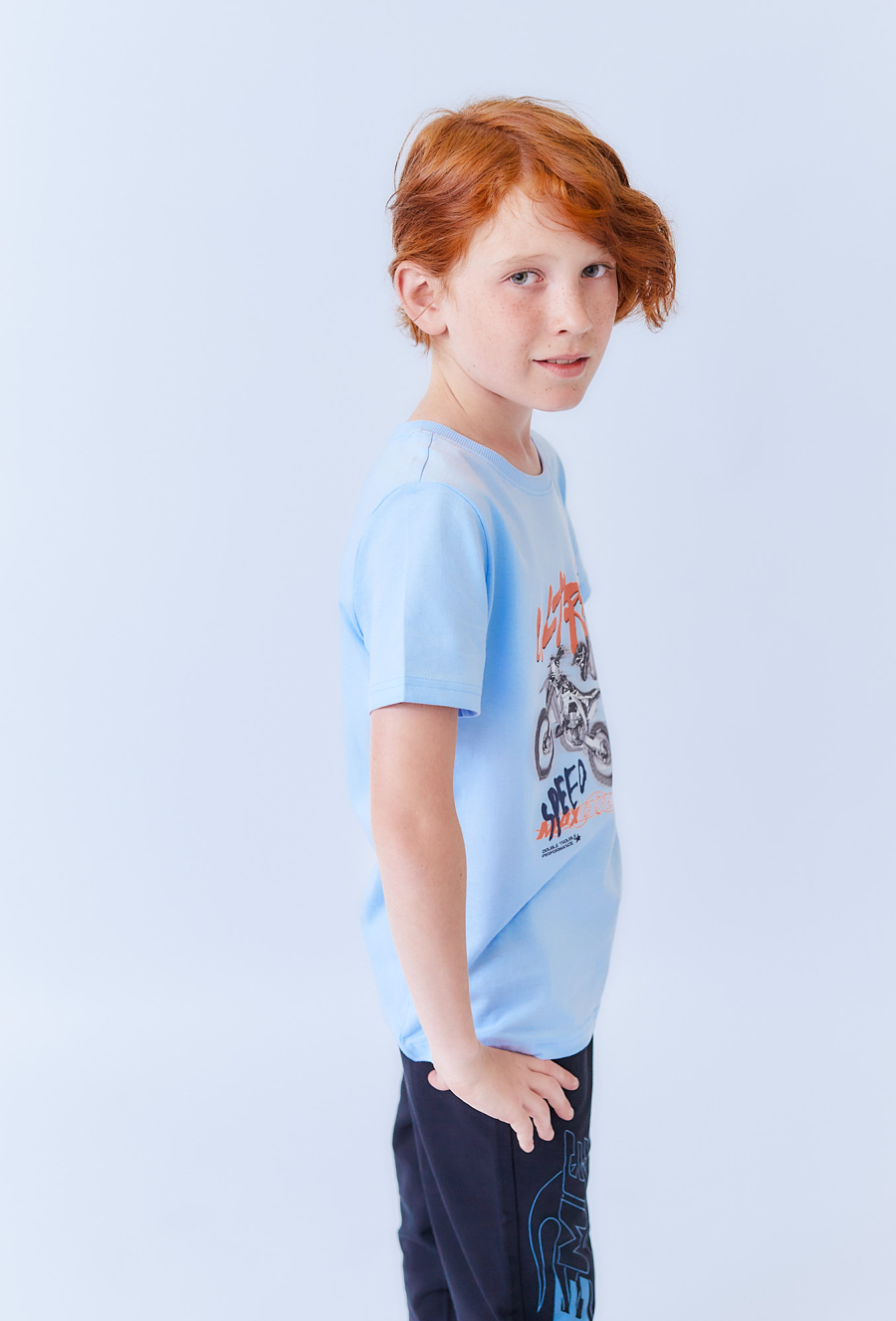 Koszulka chłopięca z nadrukiem motocykla