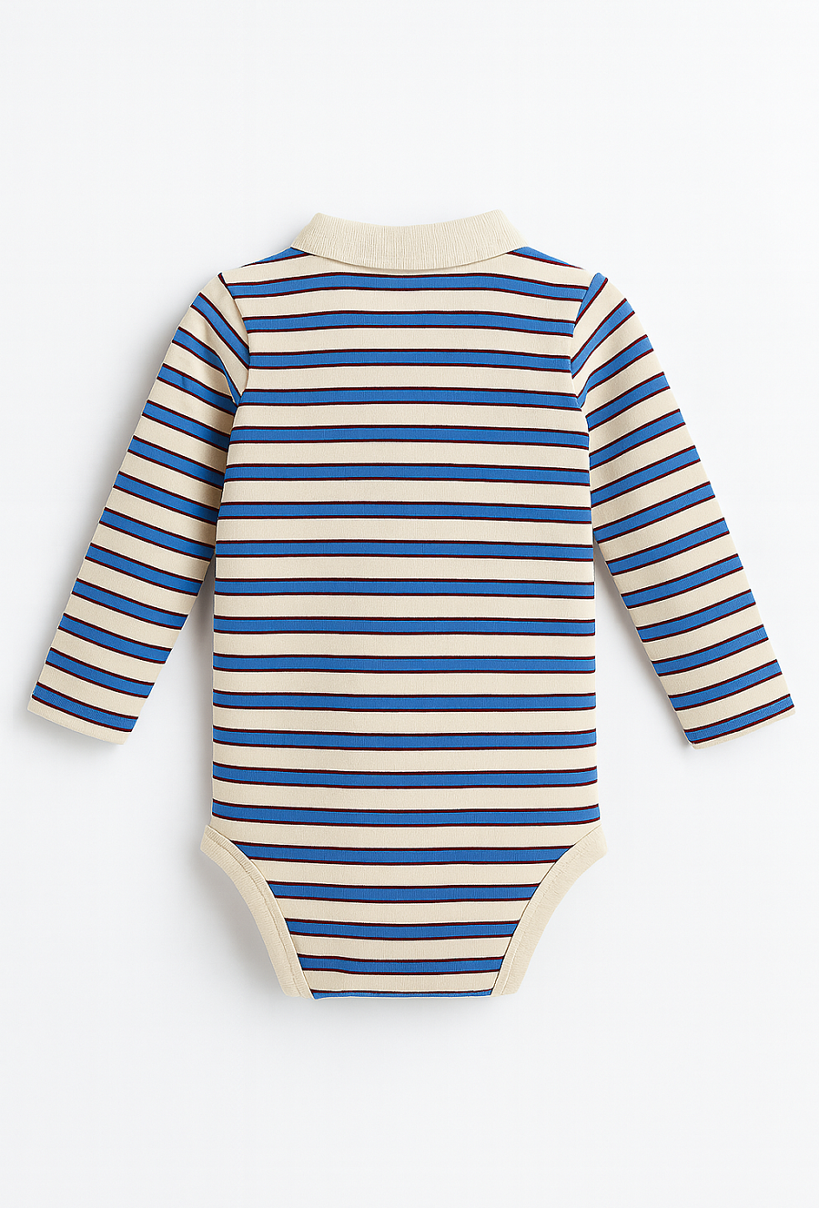 Body niemowlęce w paski z kołnierzykiem