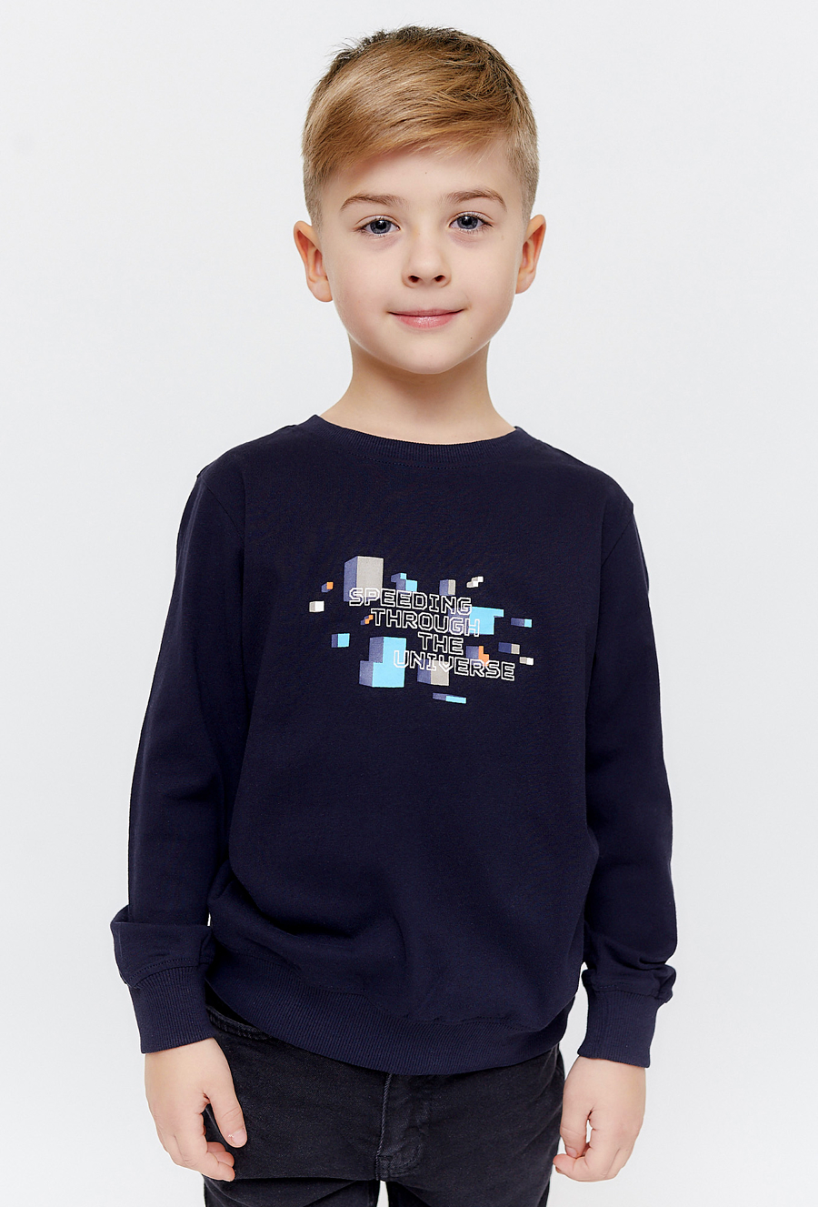 Chłopięca bluzka z długim rękawem granatowa - Cosmic