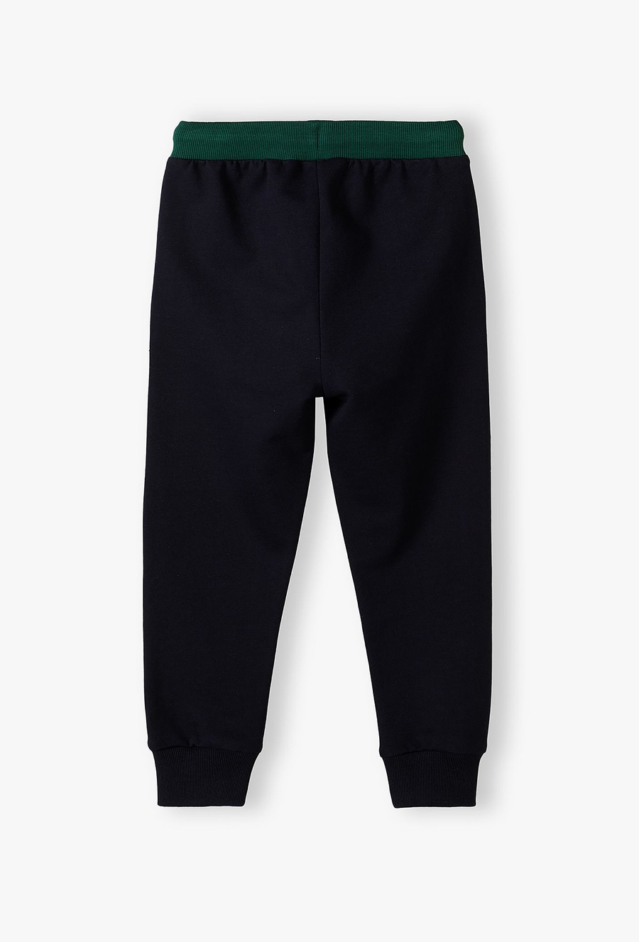 Granatowe spodnie dresowe z miękkiej dzianiny - 510.15.