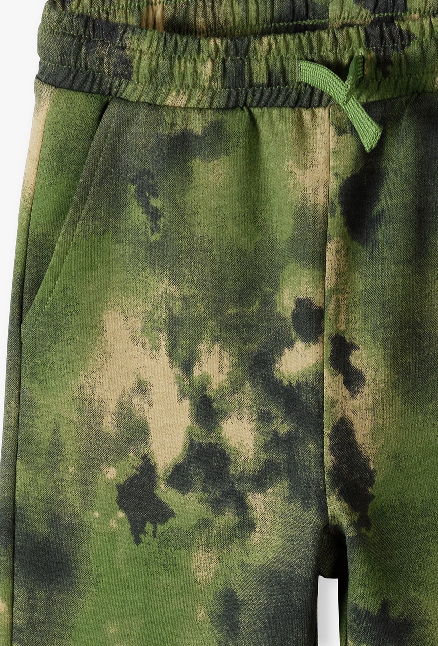 Spodnie dresowe dla chłopca bawełniane- moro