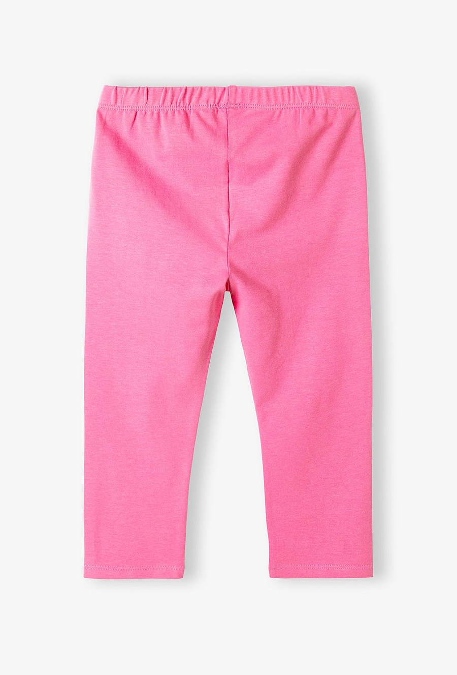 Różowe dzianinowe leginsy dziewczęce 3/4 - 510.15.