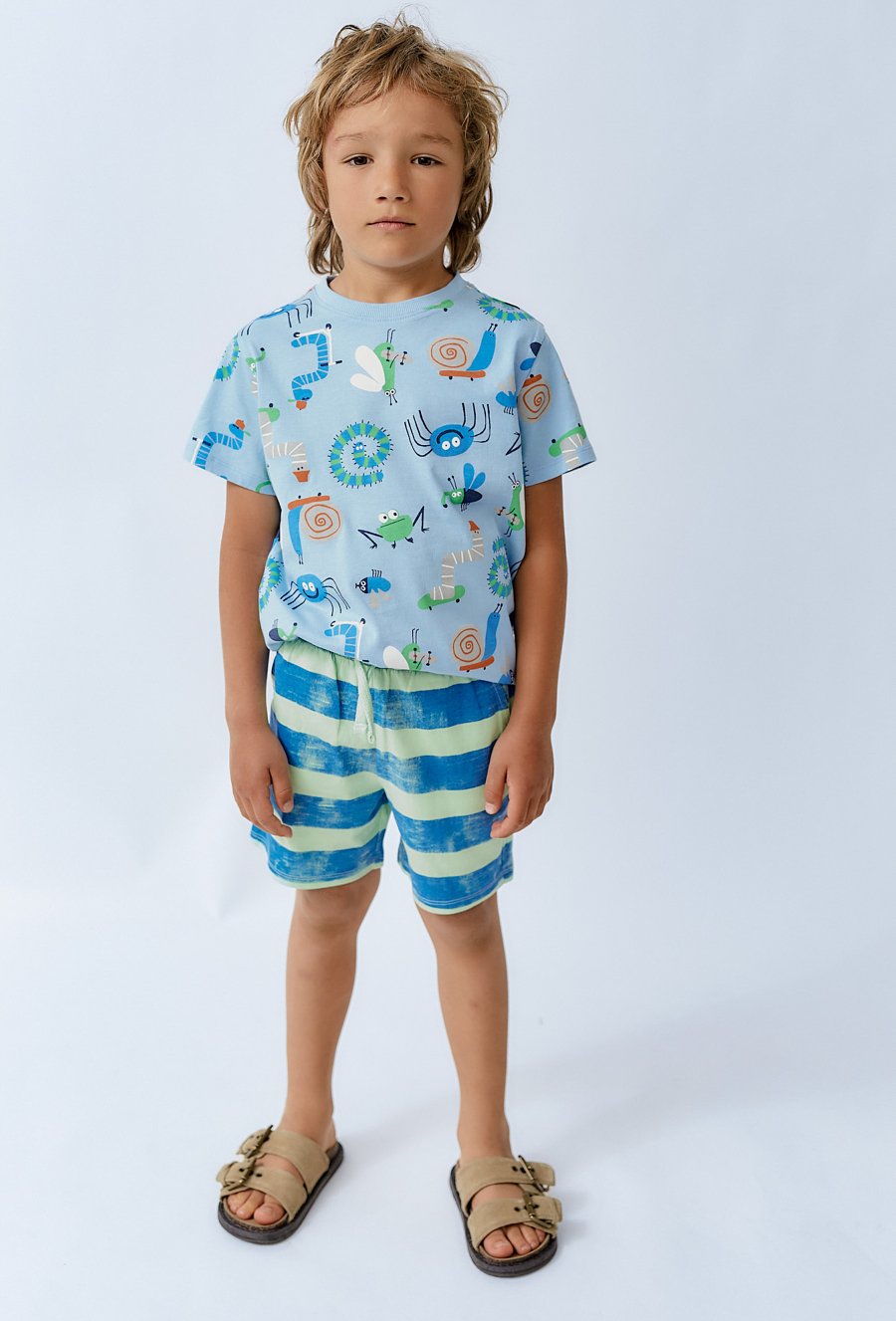 Szorty chłopięce w szerokie pasy