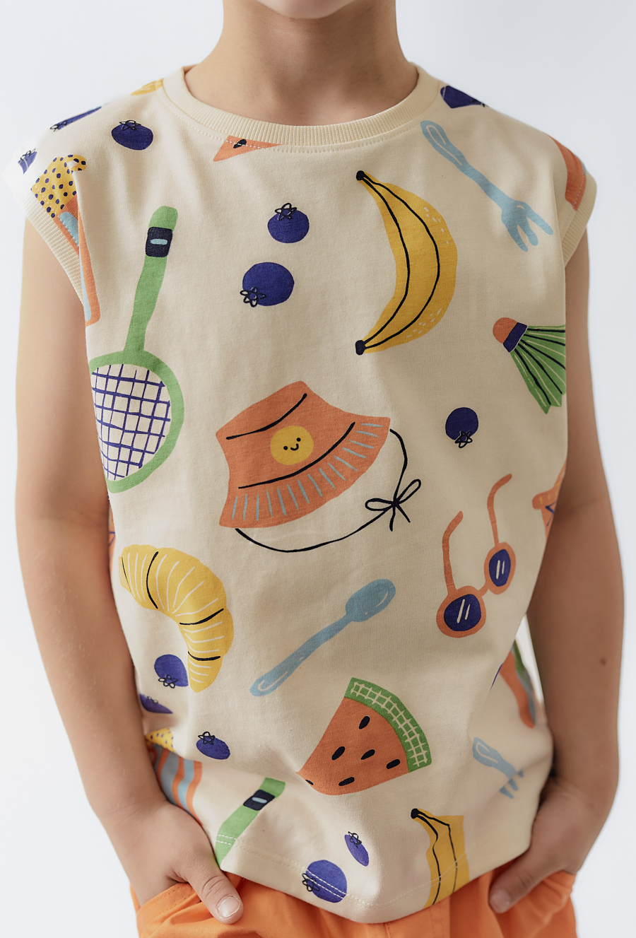 Bawełniane koszulki bez rękawów - 2-pak