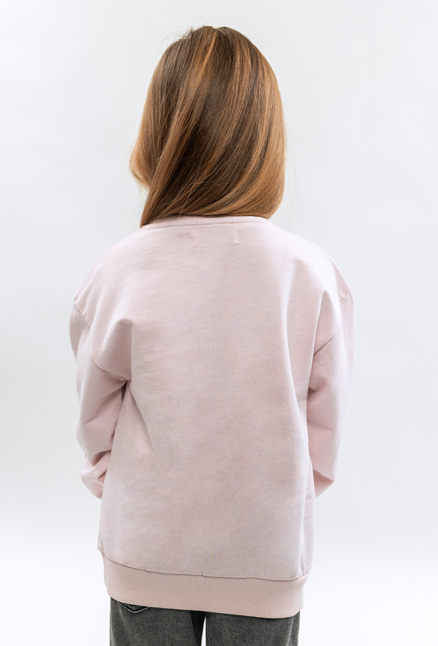 Różowa bluza dziewczęca z serduszkiem