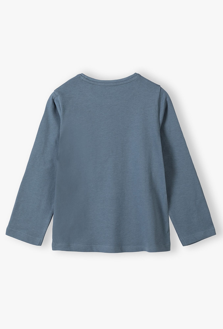 Niebieska bluzka z długim rękawem z nadrukiem jednorożca