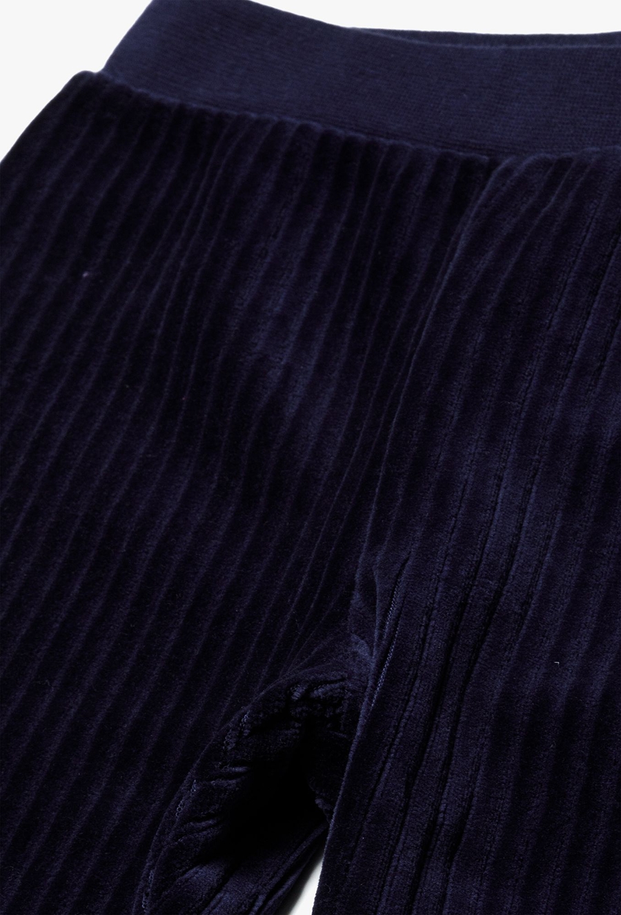 Granatowe welurowe spodnie dresowe dla niemowlaka - 510.15.