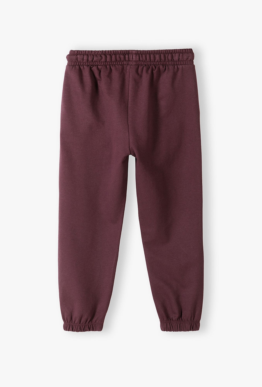 Dresowe spodnie dla dziewczynki - bordowe - regular - 510.15.