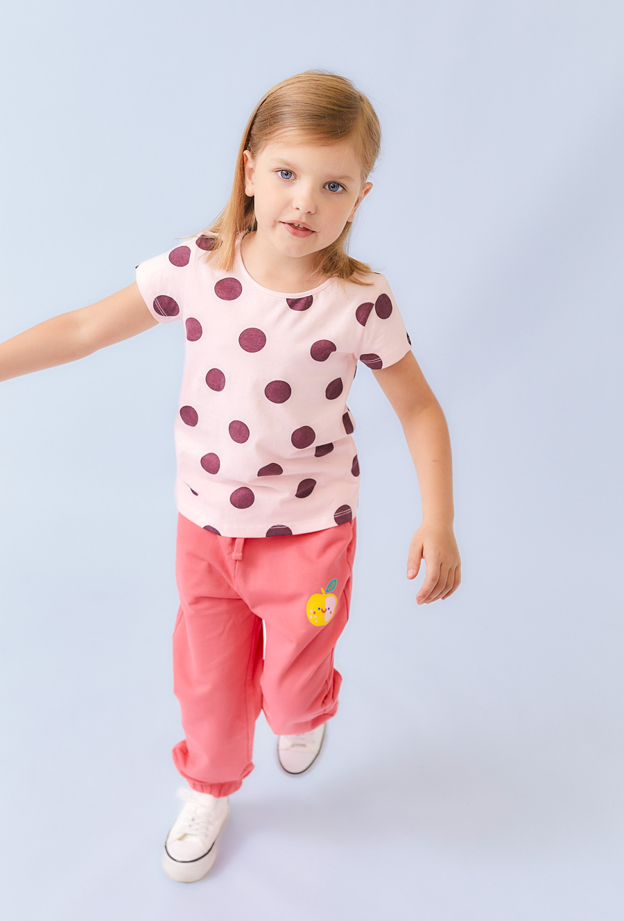 Różowa koszulka dziewczęca w opki