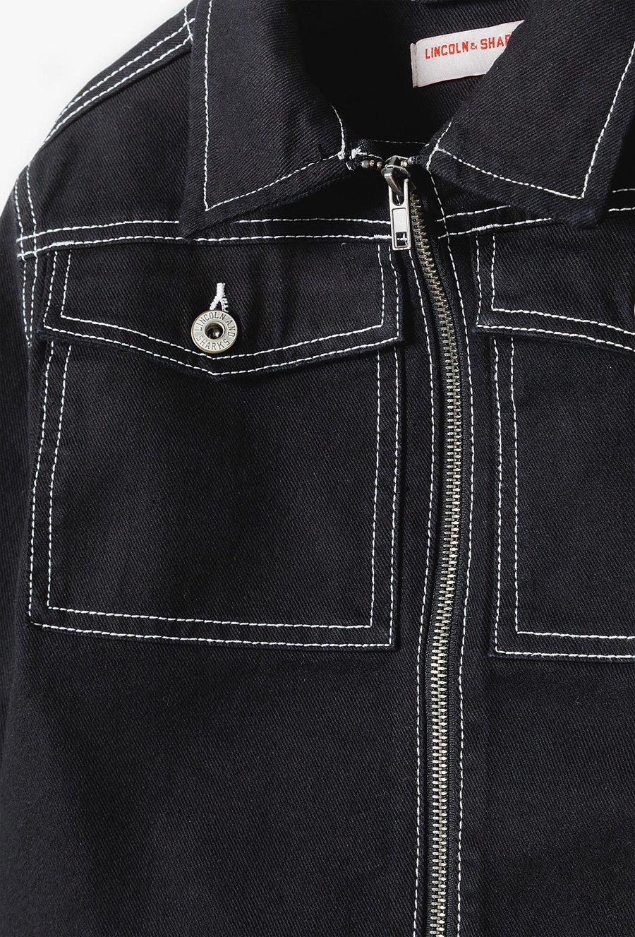 Jeansowa kurtka dziewczęca - czarna - Lincoln&Sharks