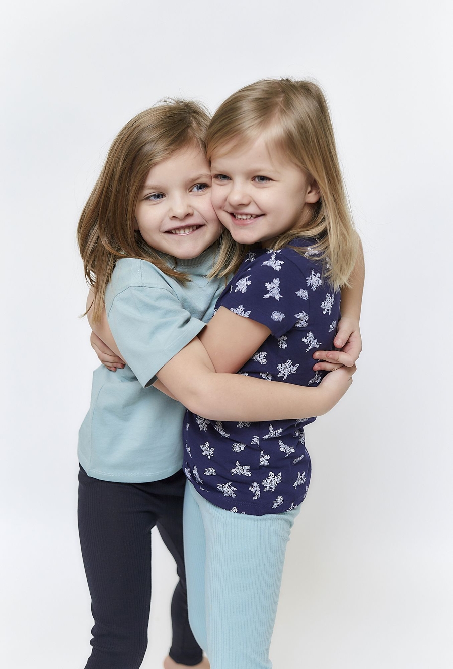 Dziewczęce legginsy prążkowane – 2-pak