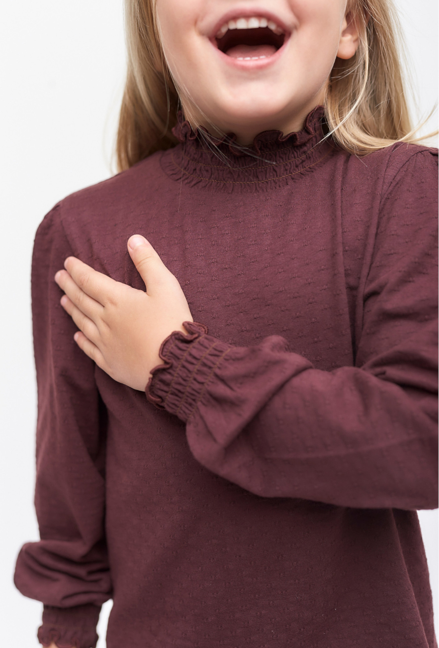 Bluzka dziewczęca ze stójką