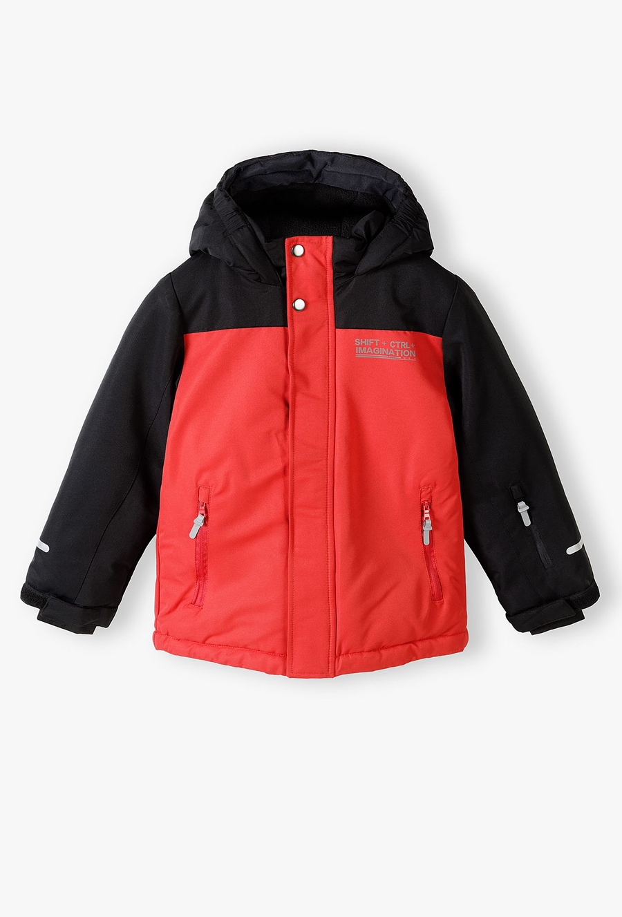Kurtka narciarska dla dziecka - czerwono-czarna