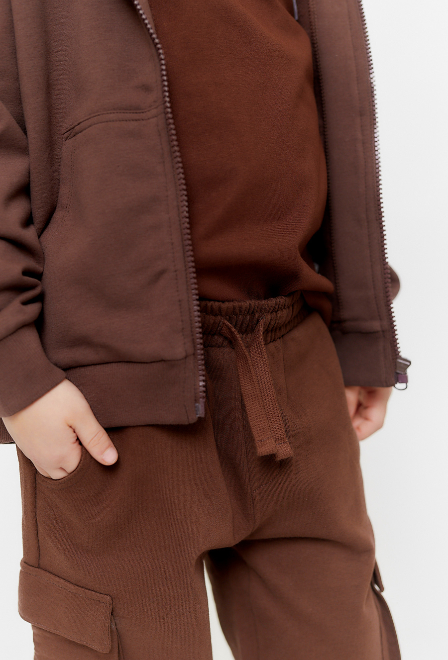 Brązowe spodnie dresowe w stylu bojówek - Limited Edition