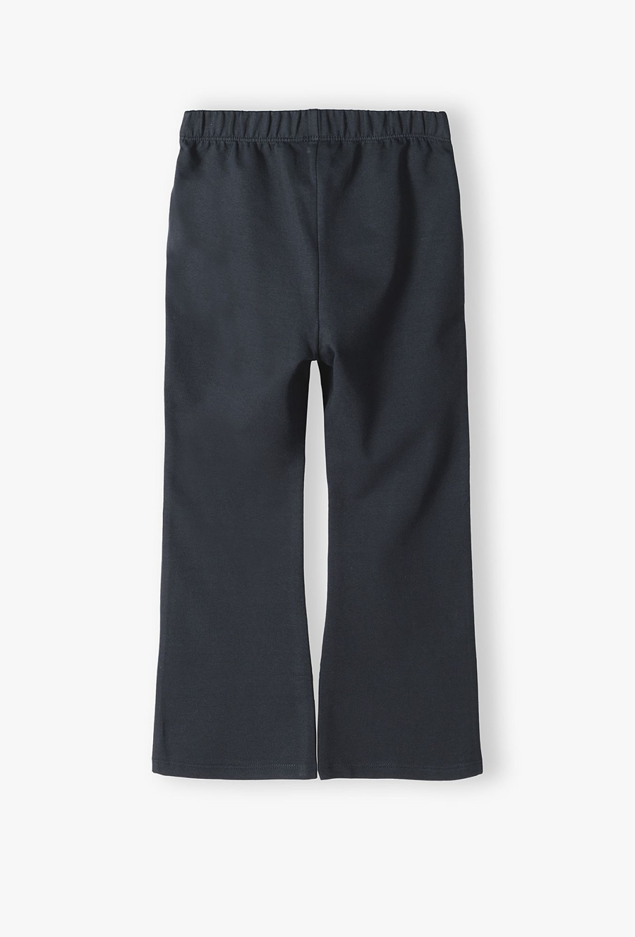 Spodnie dziewczęce z flare - czarne