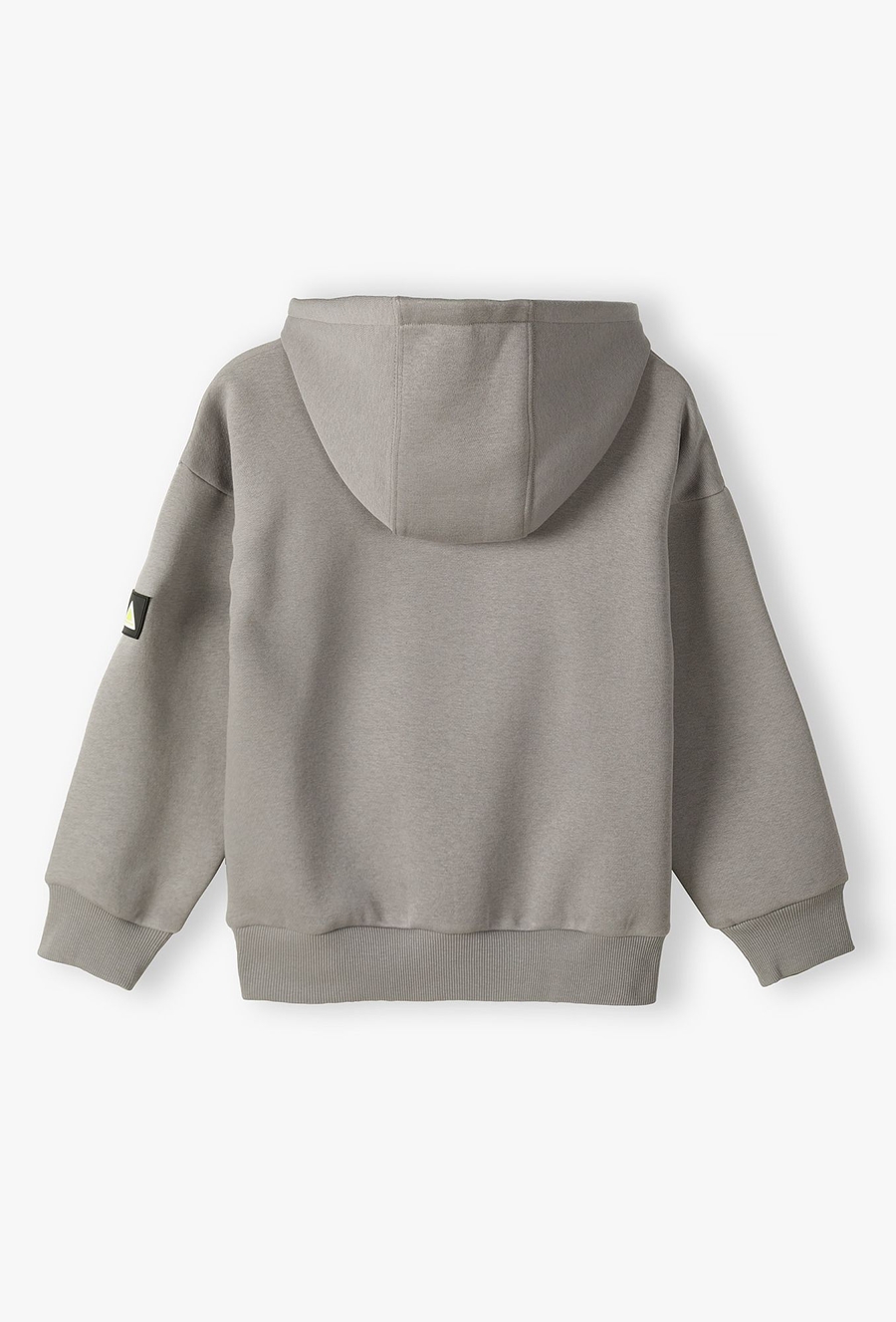 Szara bluza nierozpinana z kapturem dla chłopca