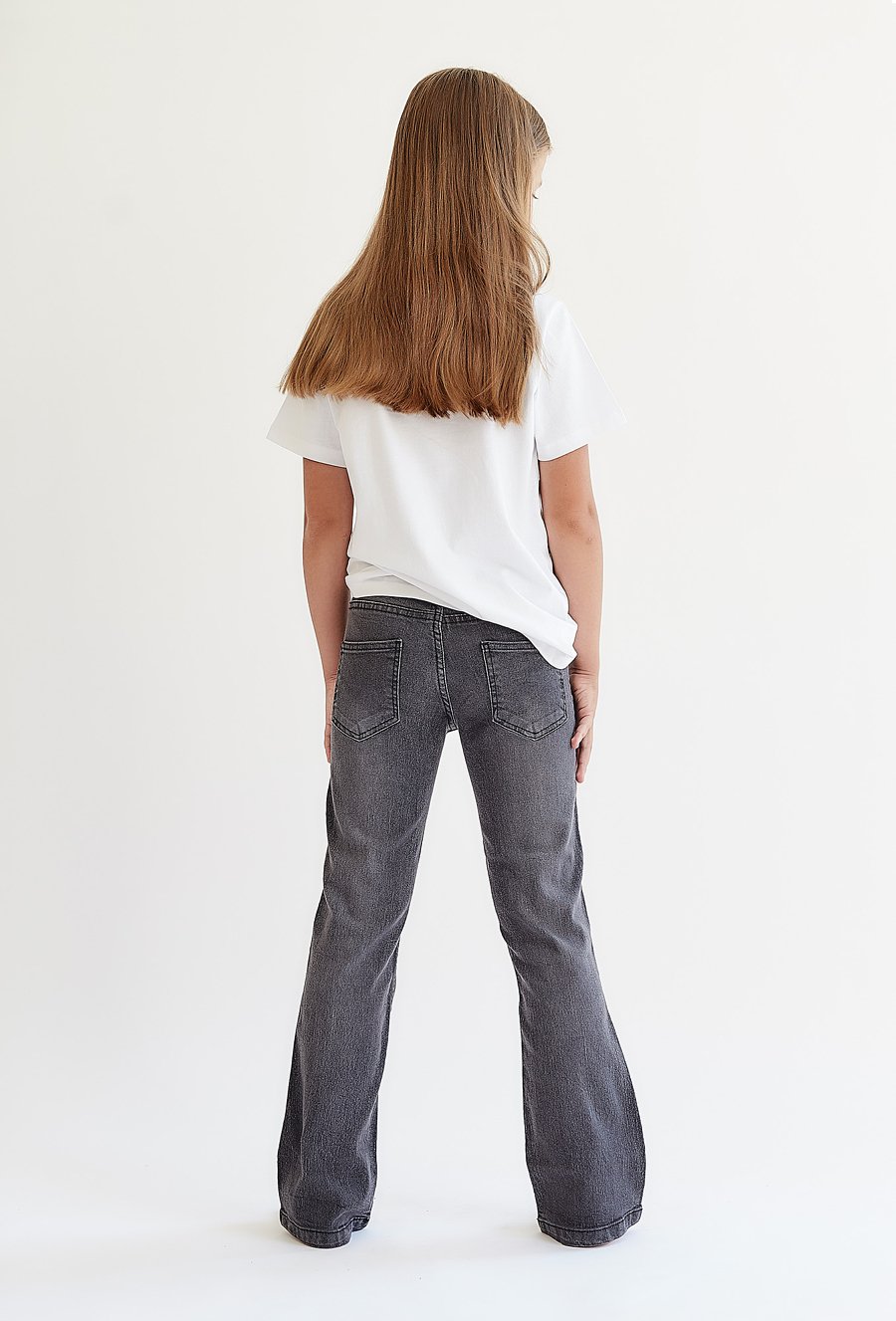 Jeansy dla dziewczynki - szare - bootcut