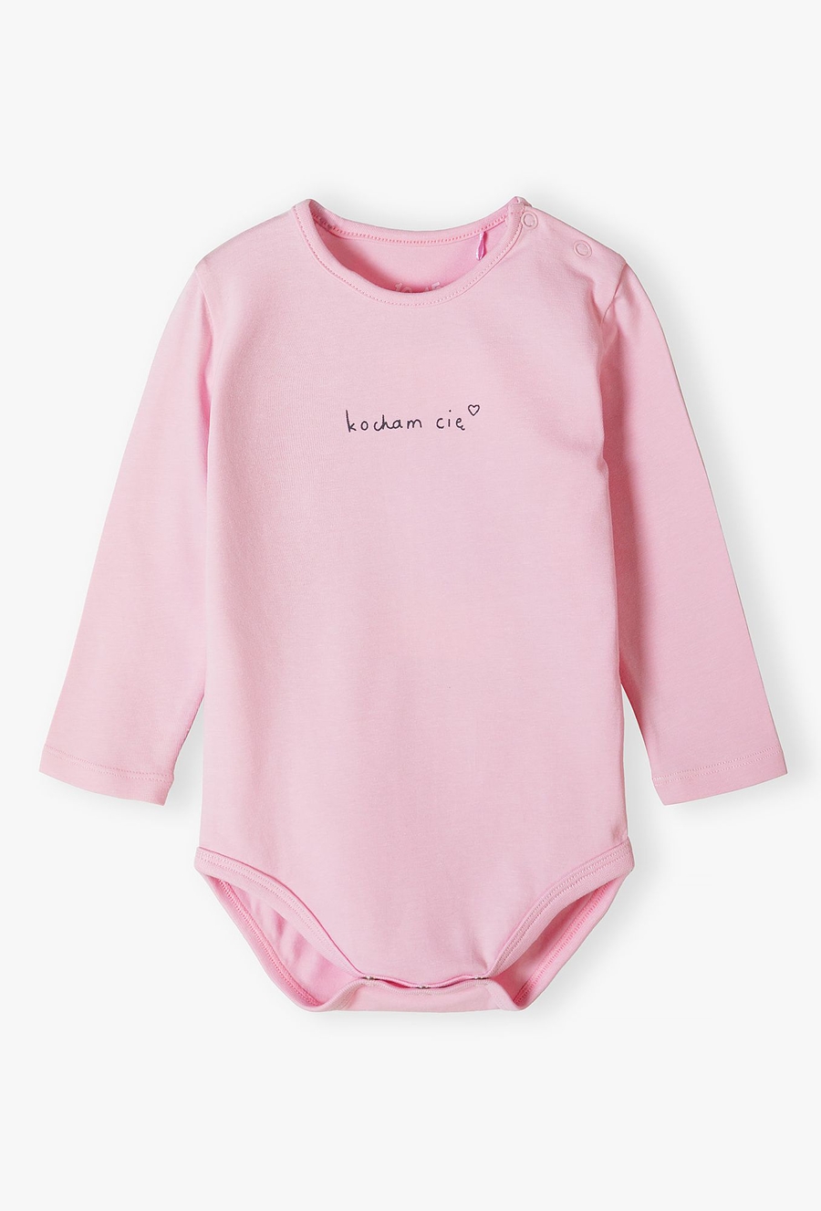 Body różowe z długim rękawem