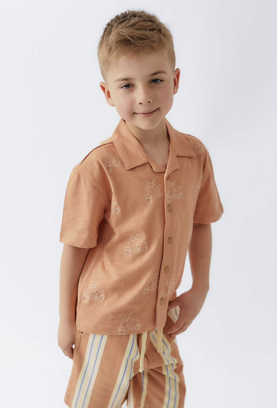 Bawełniana koszula z ótkim rękawem