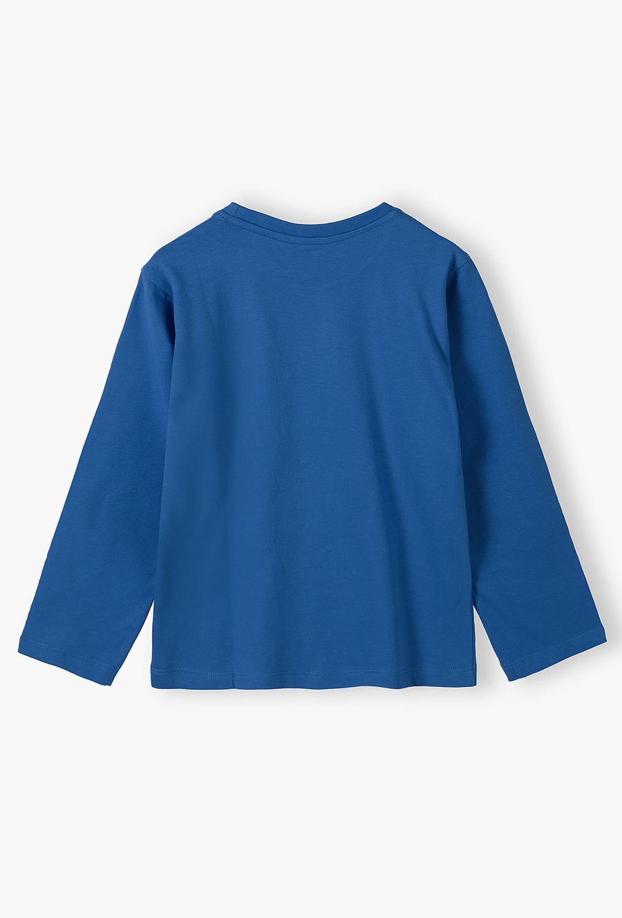 Bawełniana bluzka z długim rękawem niebieska