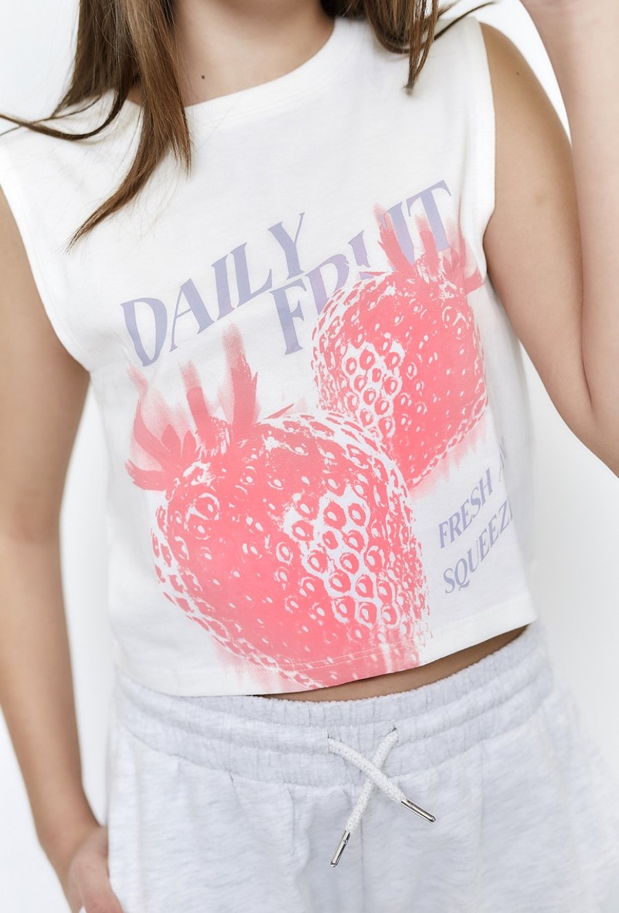 Dziewczęcy top bez rękawów