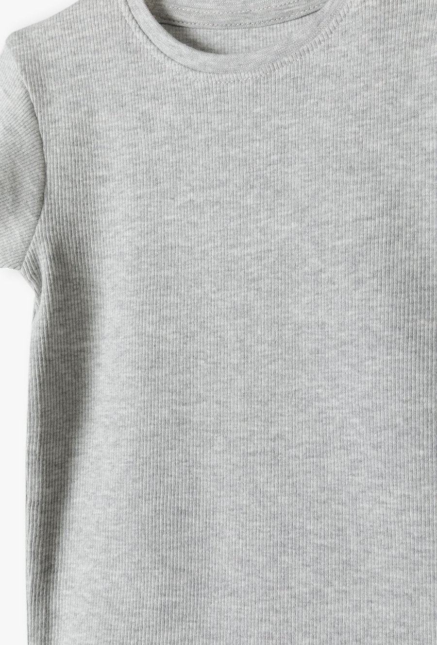 Szare body niemowlęce w prążki - ótki rękaw - 510.15.