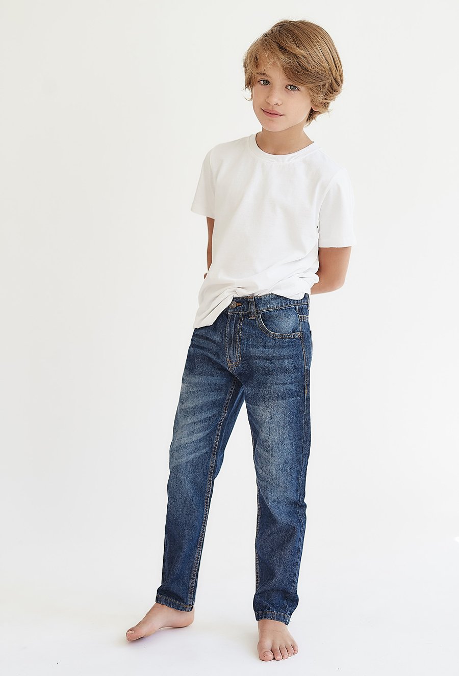 Spodnie jeansowe regular dla chłopca- Lincoln&Sharks