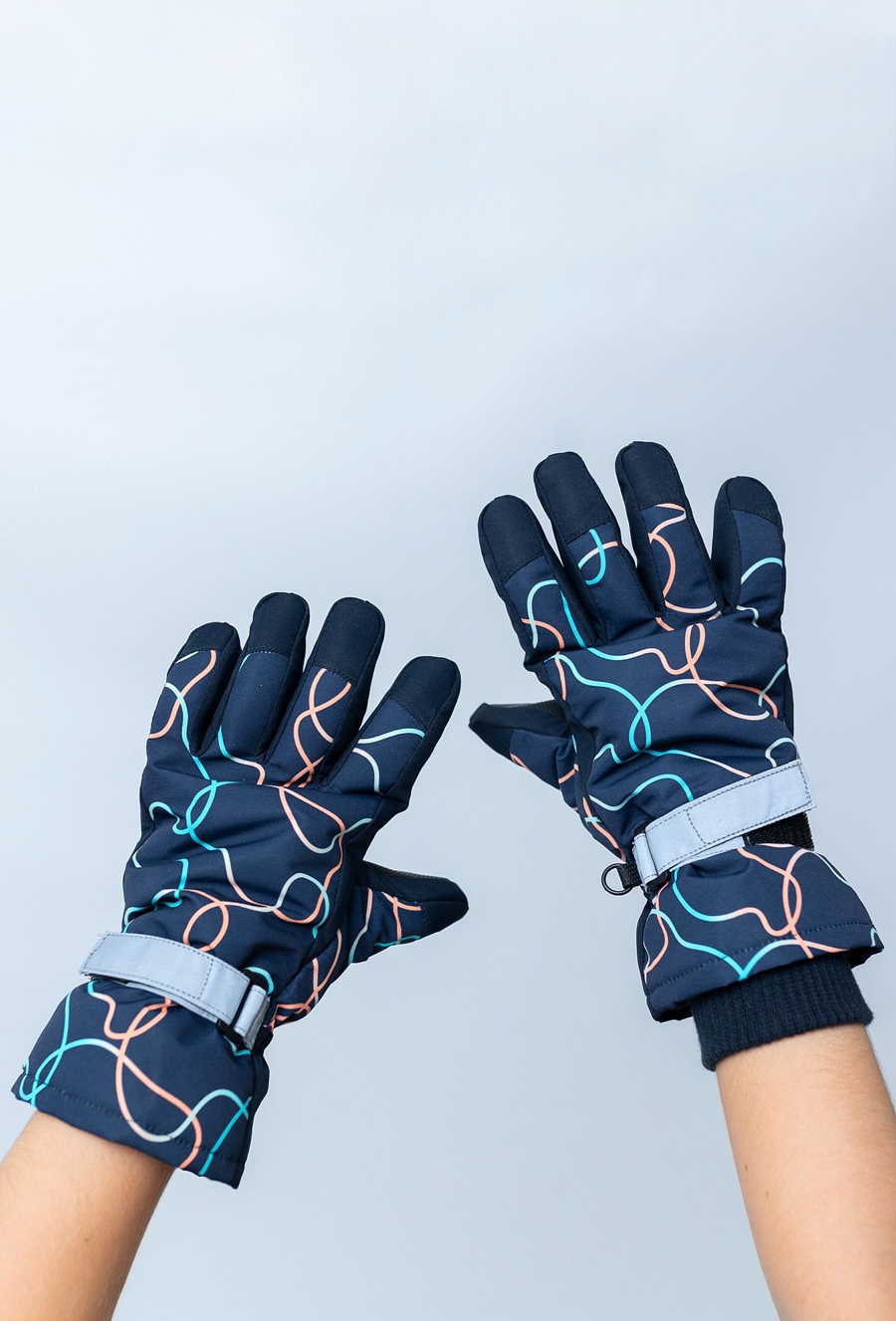 Granatowe rękawiczki narciarskie