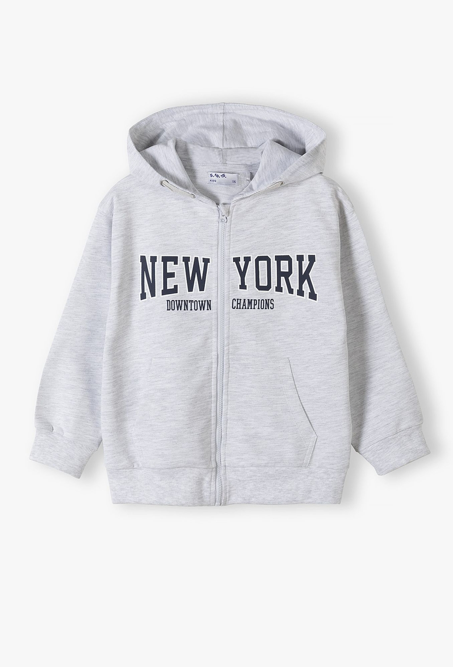 Bluza dresowa z kapturem - rozpinana szara - Limited Edition