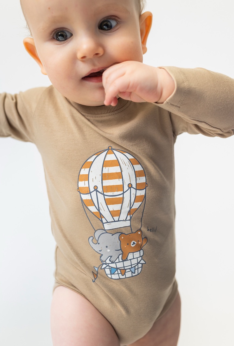 Body z długim rękawem i nadrukiem