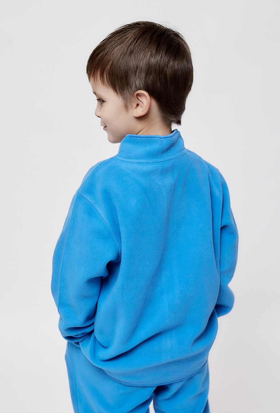 Niebieska bluza polarowa rozpinana na stójce - 510.15.