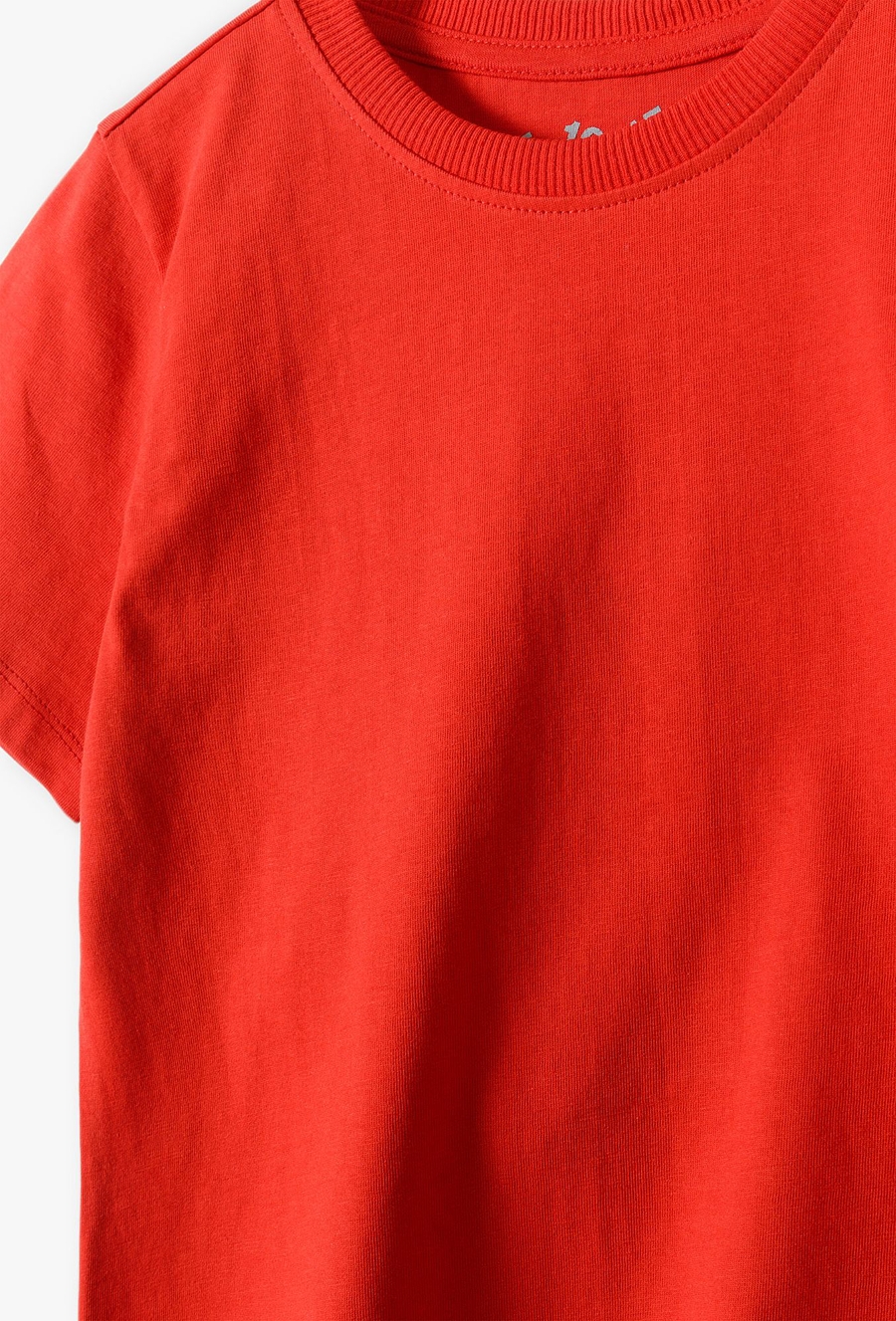 Czerwony bawełniany t-shirt dla dziecka - Basic - 510.15.
