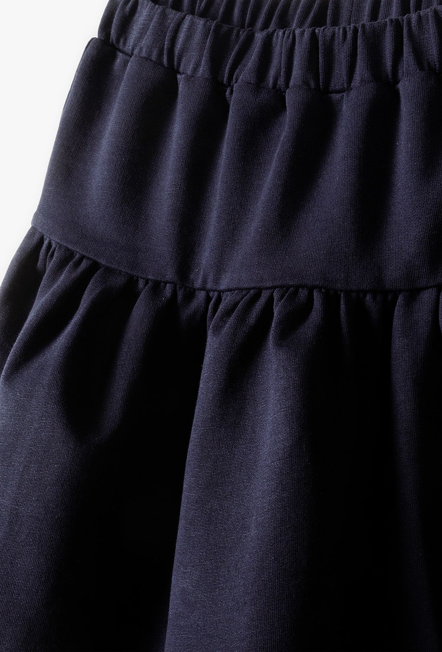 Komplet dla dziewczynki - biały t-shirt i granatowa spódnica