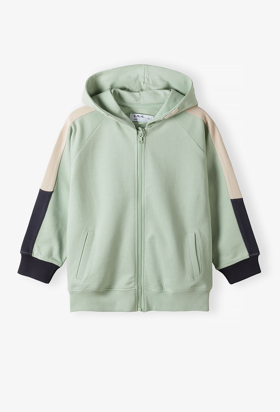 Zielona dresowa bluza z kapturem - 510.15.