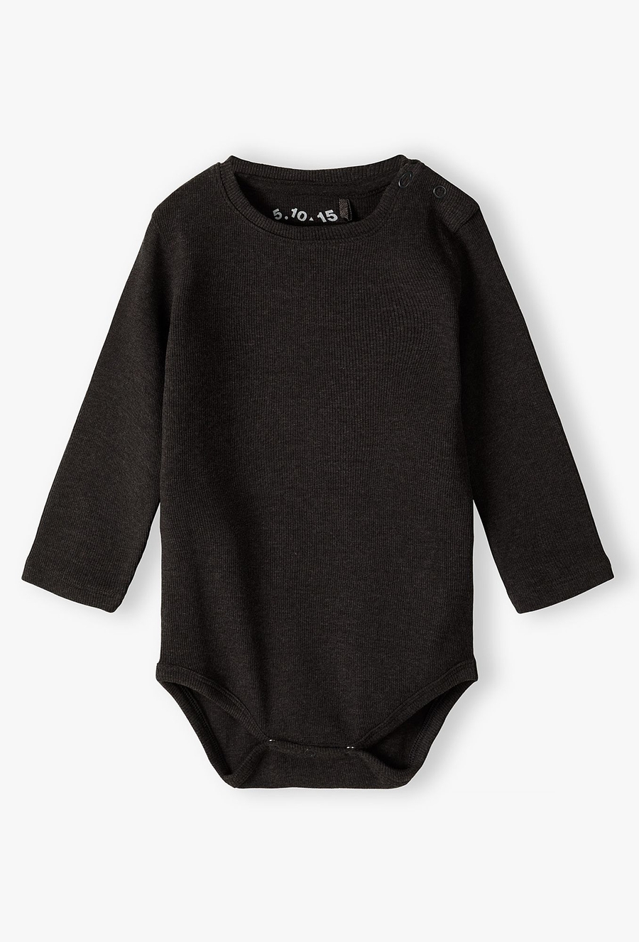 Szare body niemowlęce w prążki - długi rękaw - 510.15.