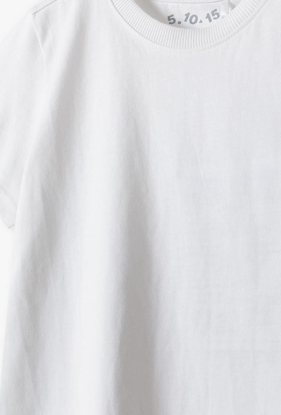 Biały bawełniany t-shirt dla dziecka - Basic - 510.15.
