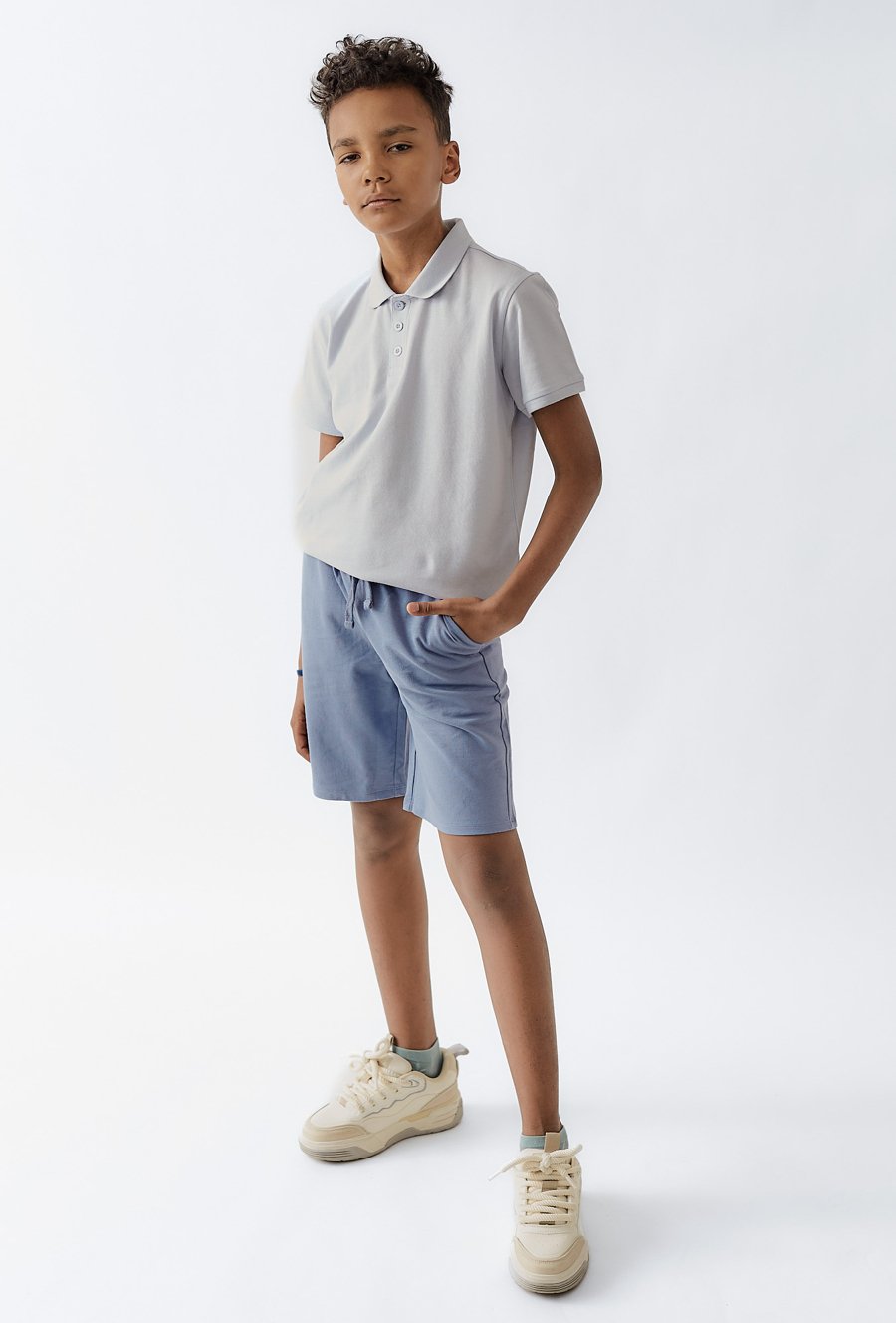 Niebieska koszulka polo