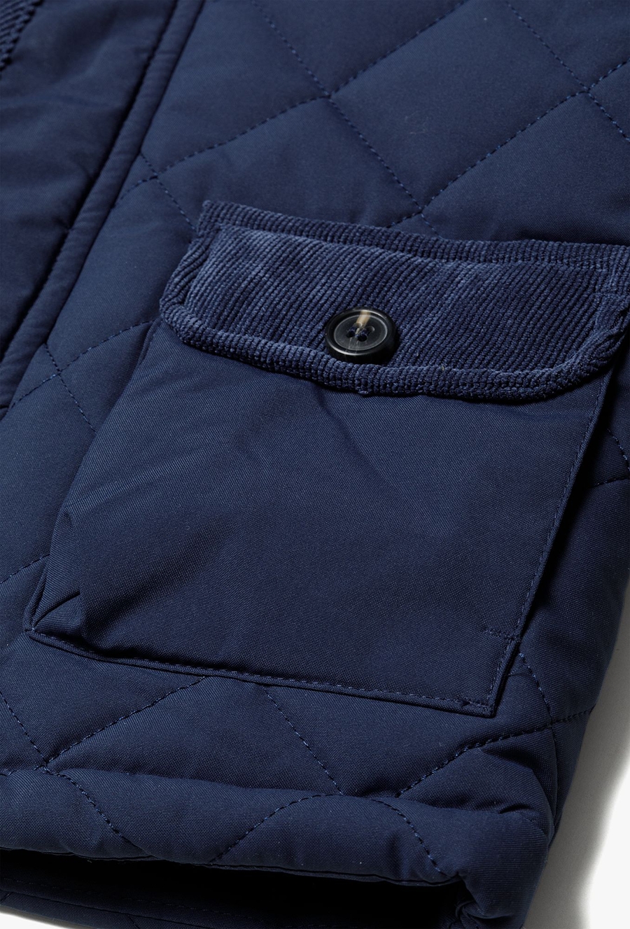 Granatowa pikowana kurtka przejściowa dla chłopca - 510.15.