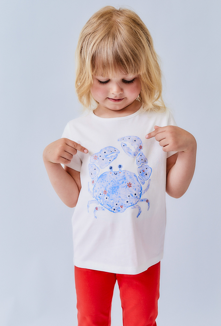 Koszulka z nadrukiem niebieskiego aba