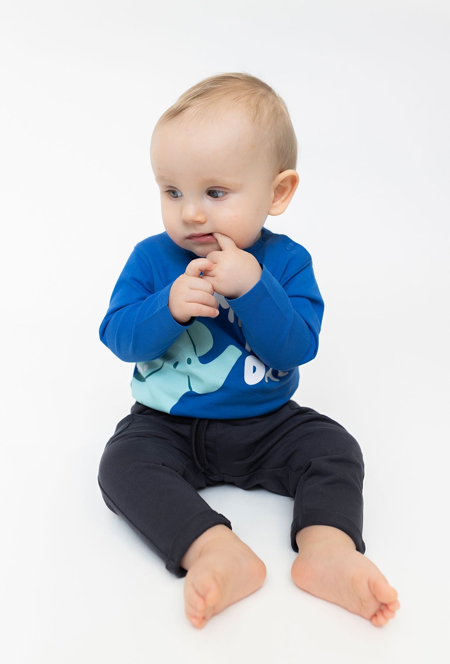 Niebieska bluza niemowlęca ze słonikiem