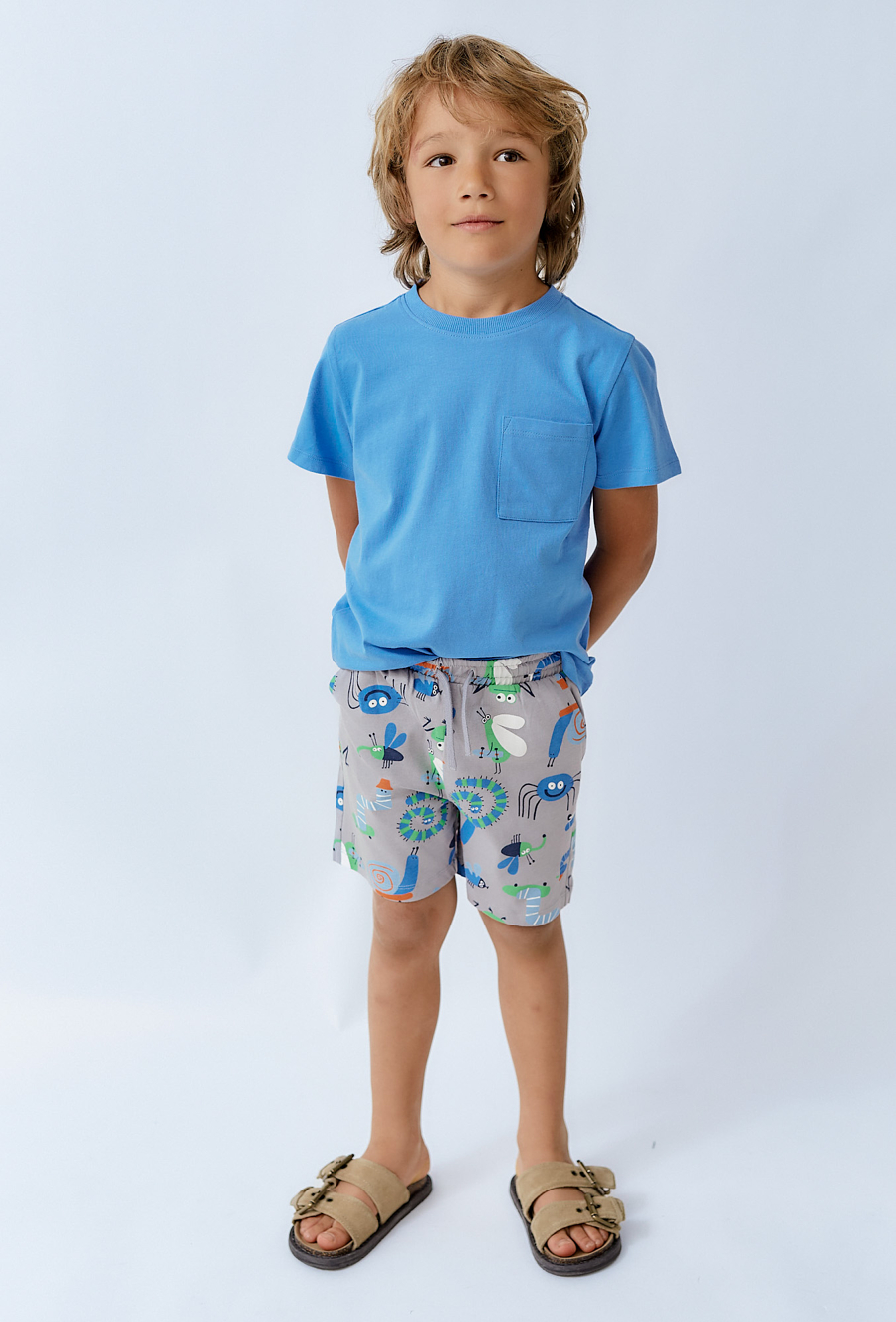 Kolorowe bawełniane szorty chłopięce