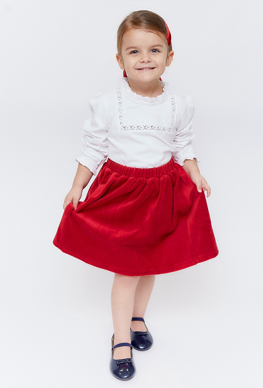 Czerwona. ótka spódniczka dla dziewczynki