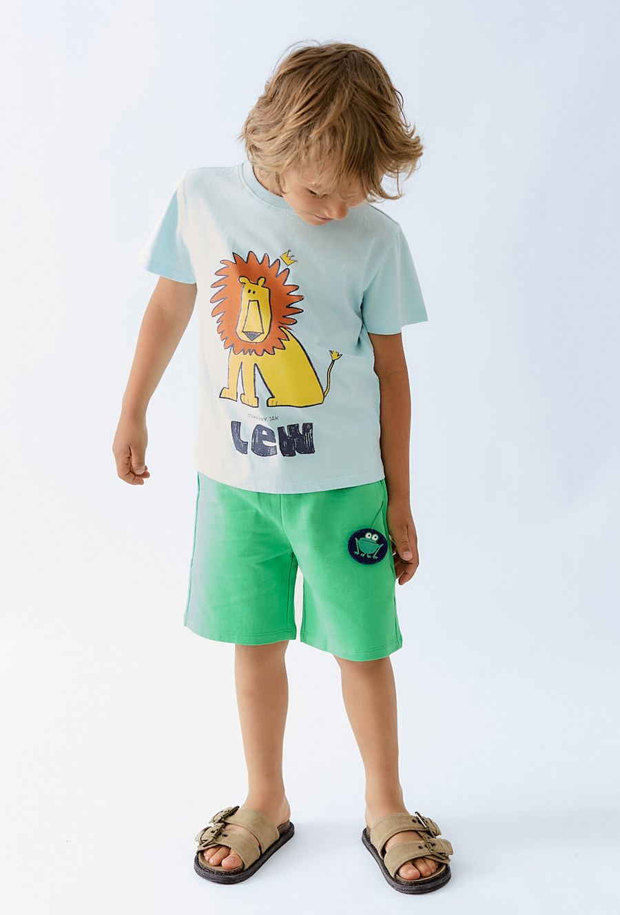 Bawełniane szorty z naszywką