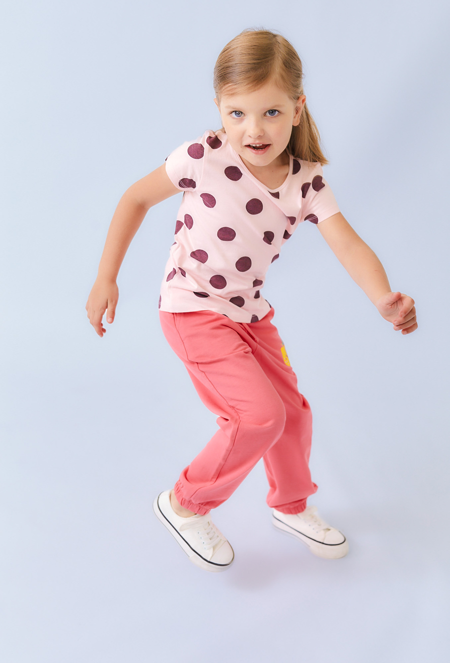 Różowa koszulka dziewczęca w opki