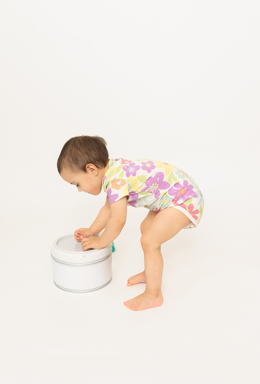 Body z ótkim rękawem w kolorowe kwiaty