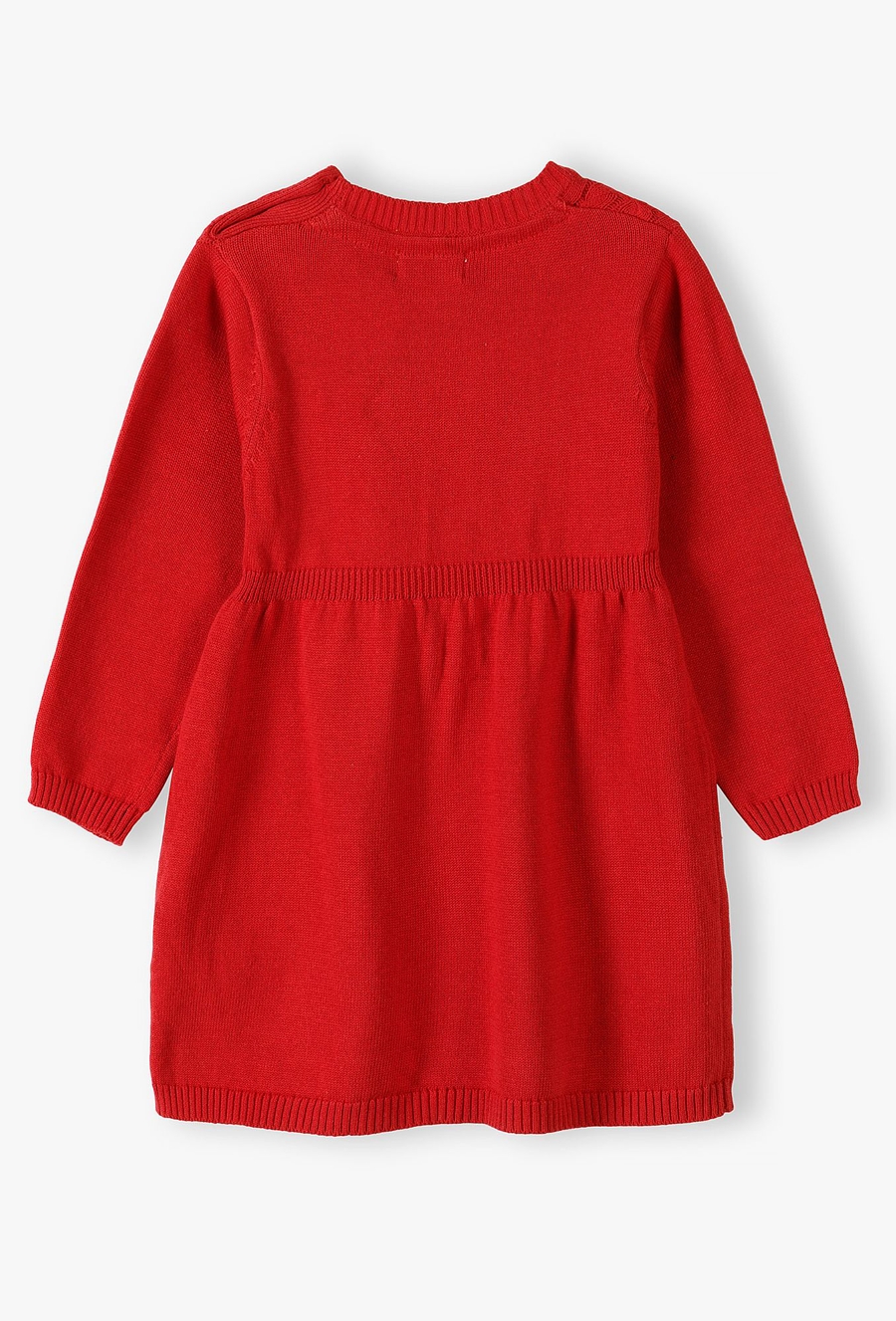 Dzianinowa sukienka w odcieniu głębokiej czerwieni